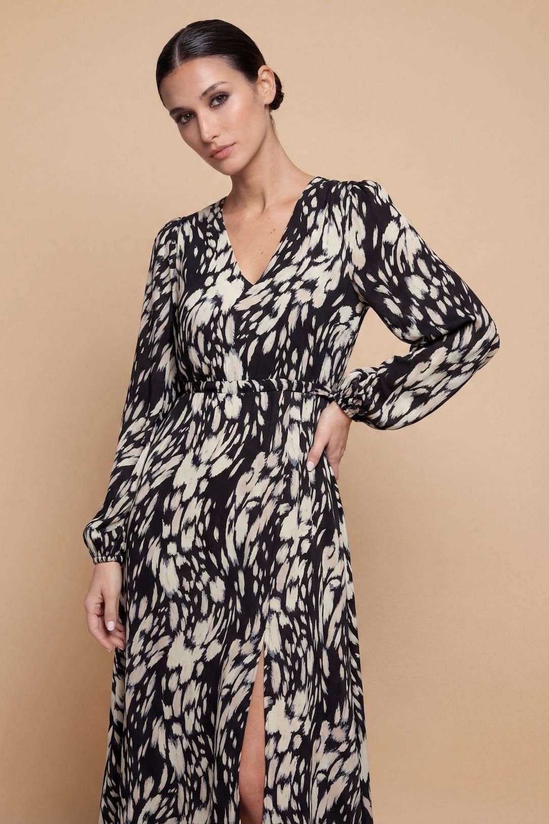 Little Mistress Little Mistress Women's Animal Print Midaxi Dress - 4