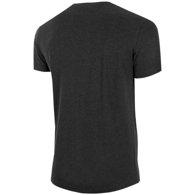4F 4F Men's H4Z22-TSM352 23M Plain Regular T-Shirt in Black - 2