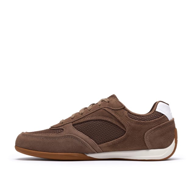 Clarks Clarks Men's Upton Lace Olive Suede Trainers, Lace Up in Brown - 2