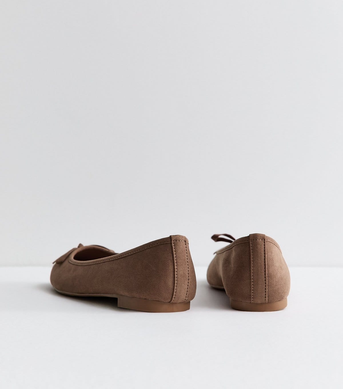 New Look Women's Light Brown Faux Suede Ballet Pumps Vegan New Look - 4