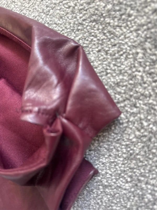 Bershka Burgundy Leather Top