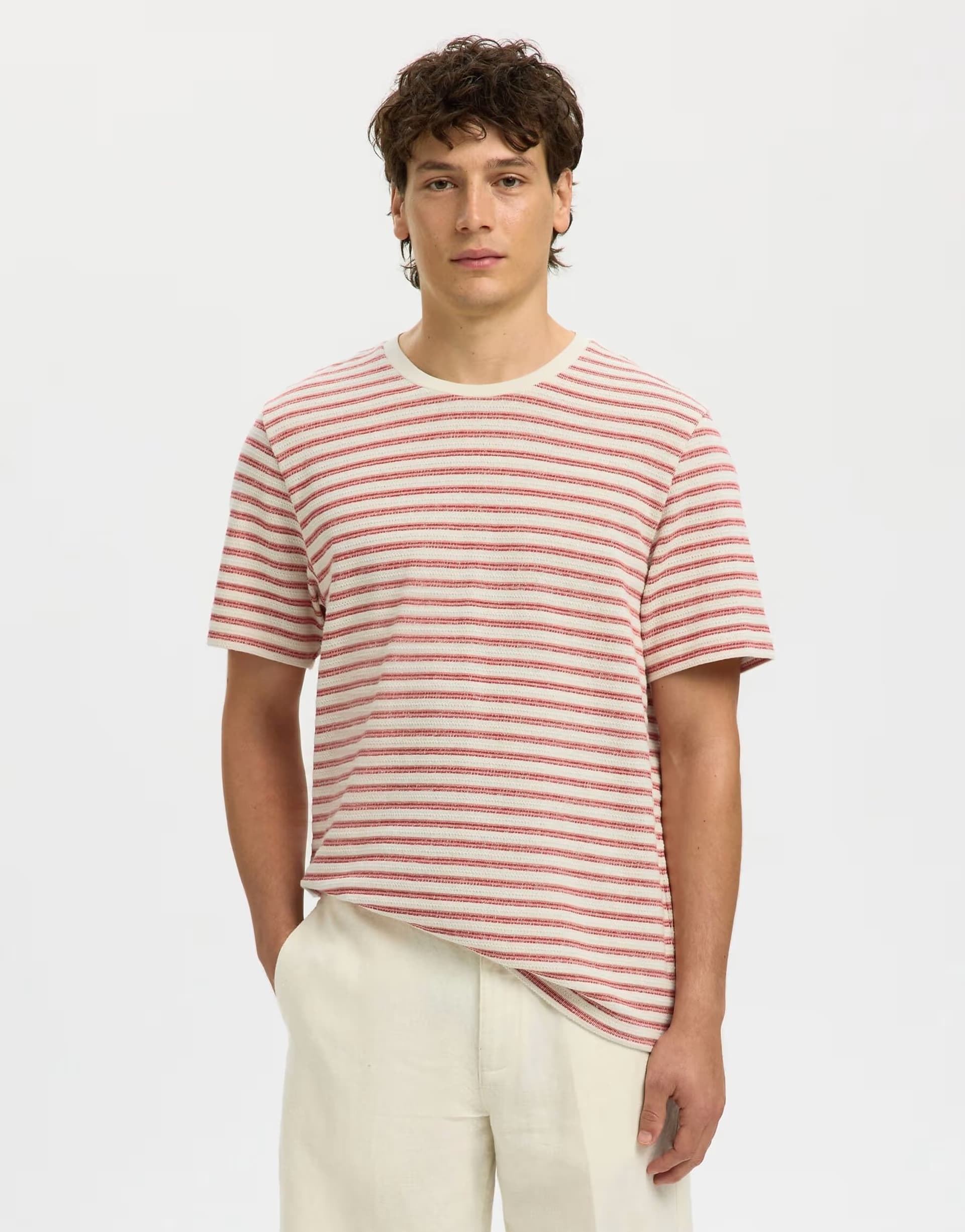 ASOS Selected T-shirt in egret 2