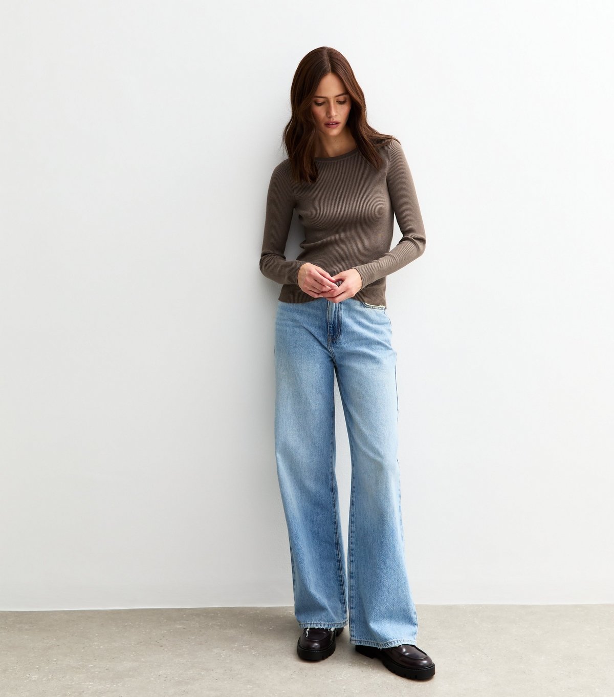 New Look Women's Mink Ribbed Crew Neck Jumper New Look - 3