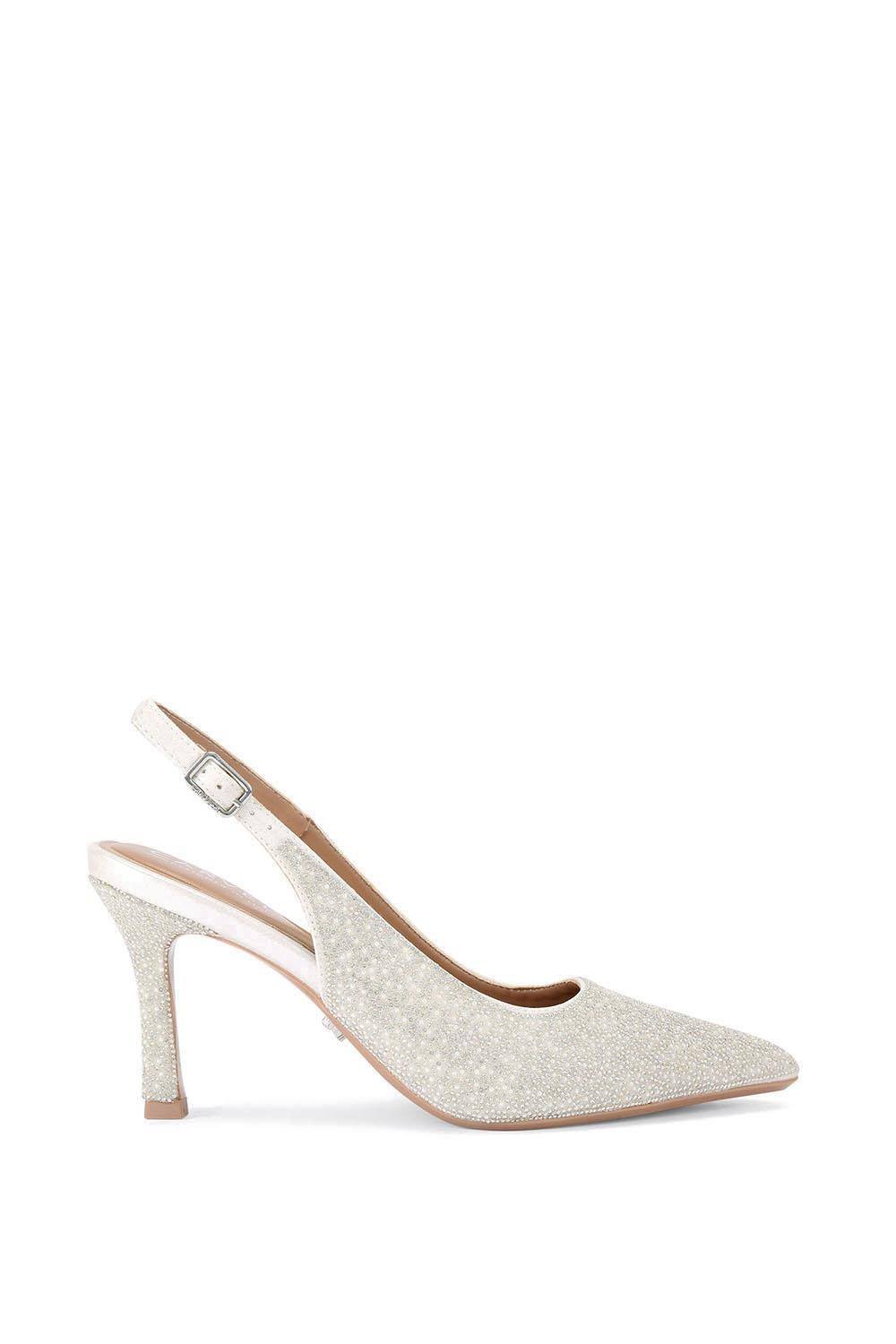 Carvela Carvela Women's 'Corletta Sling Court' Fabric Heels in White - 3