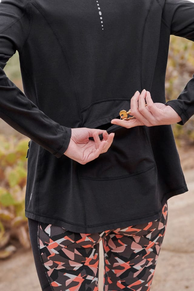 WoolOvers WoolOvers Women's Action Zip Through Sweatshirt in Black - 3
