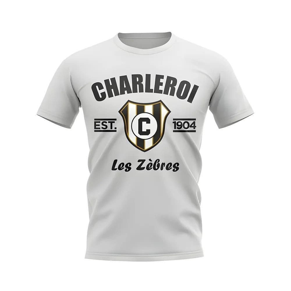 Charleroi Charleroi Men's Mens Established Football T-Shirt in White - 1