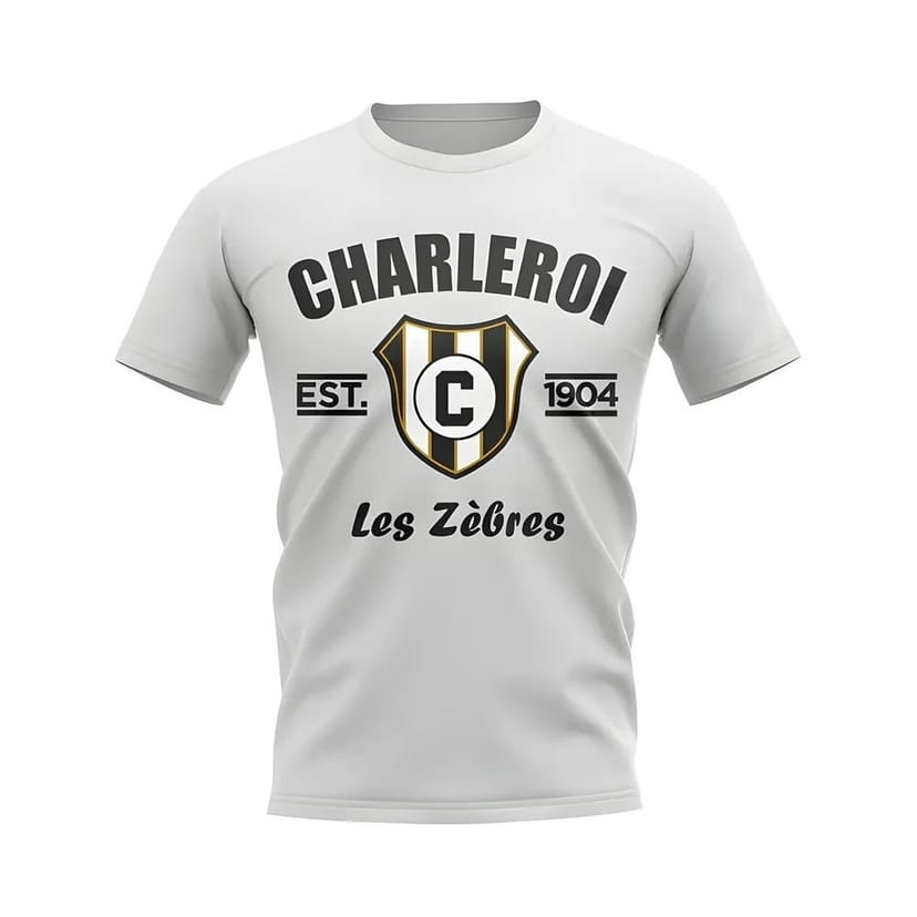 Charleroi Charleroi Men's Mens Established Football T-Shirt in White - 1