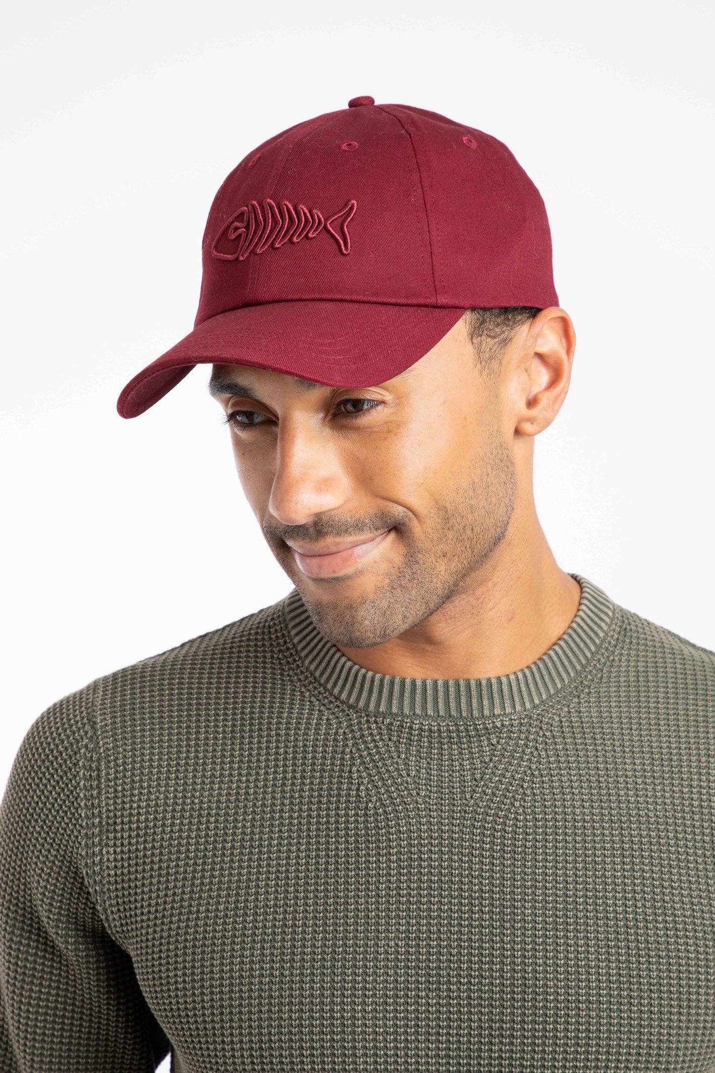 Weird Fish Weird Fish Men's Bude Branded Twill Cap in Crimson - 3