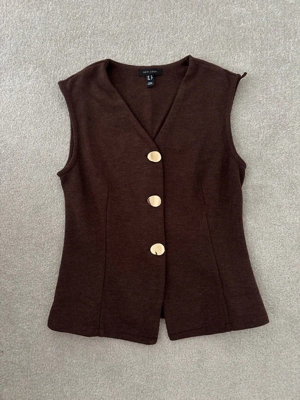 New Look Brown Waistcoat - 1