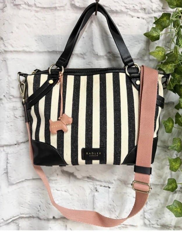 Radley Radley BNWOT “Bloomsbury Way” Medium Canvas Stripe Multiway Bag
