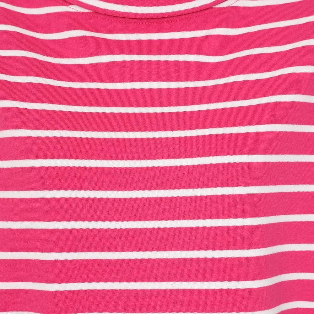 Lazy Jacks Lazy Jacks Women's Striped Roll Neck Sweatshirt in Bright Pink - 3