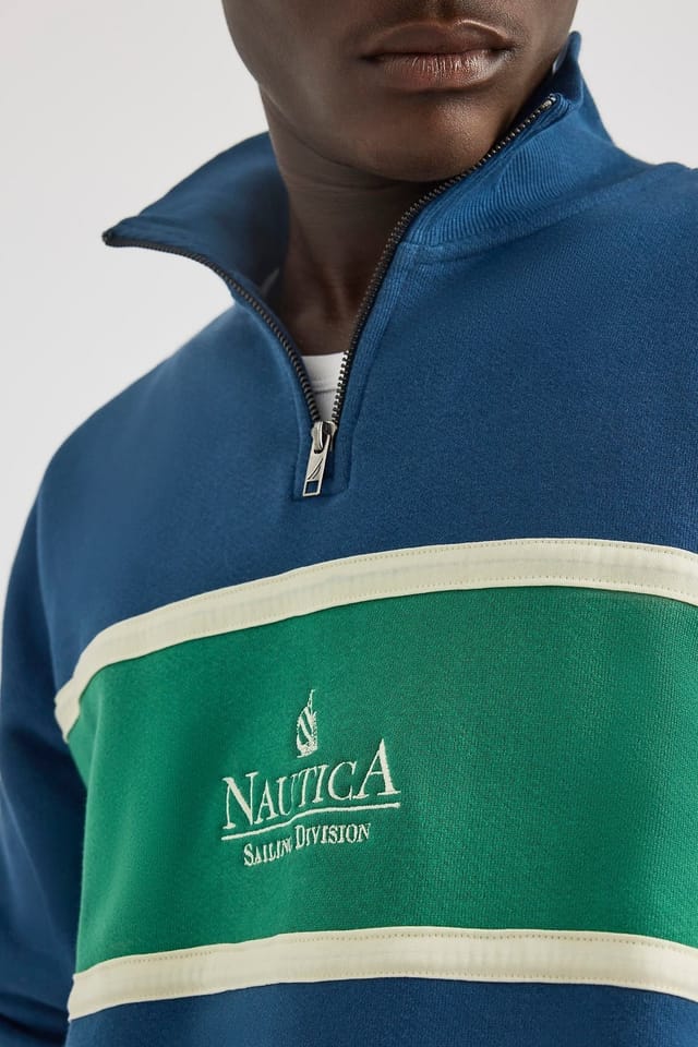 Nautica Nautica Men's Garbo 1/4 Zip in Blue - 3