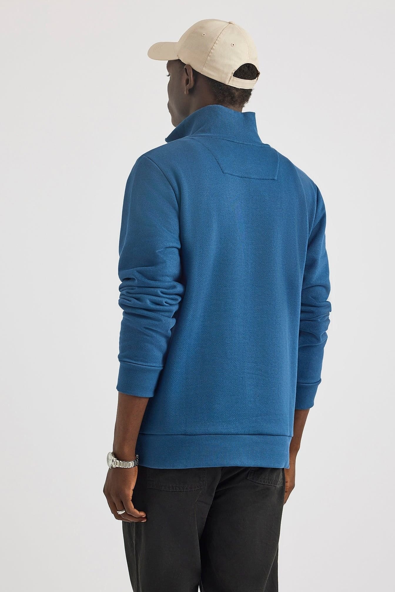 Nautica Nautica Men's Garbo 1/4 Zip in Blue - 4