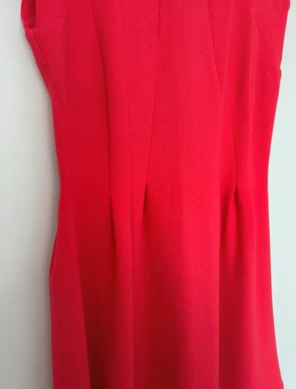 Topshop 🖤Topshop Petite UK 10 Red Skater Dress Sleeveless Fit & Flare Mini
