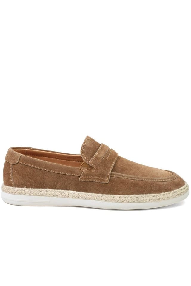 Jones Bootmaker Jones Bootmaker Men's Redhill Leather Casual Slip On Shoes in Tan - 2