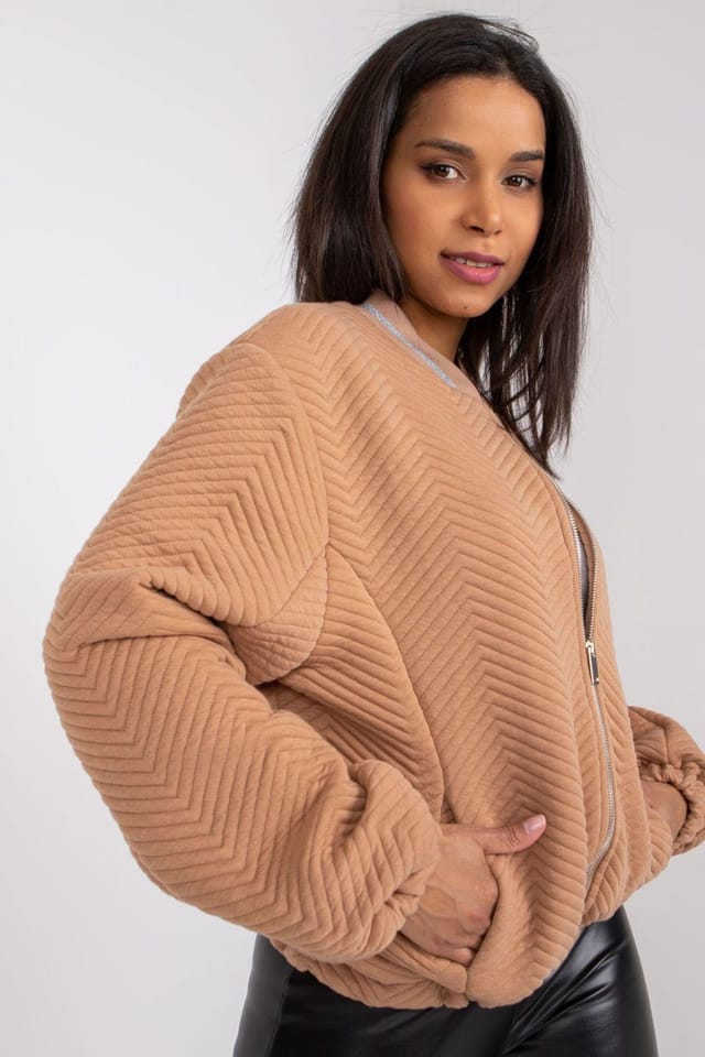 Love Lace Love Lace Women's Camel Polyester Lined City Jacket with Pockets - 2