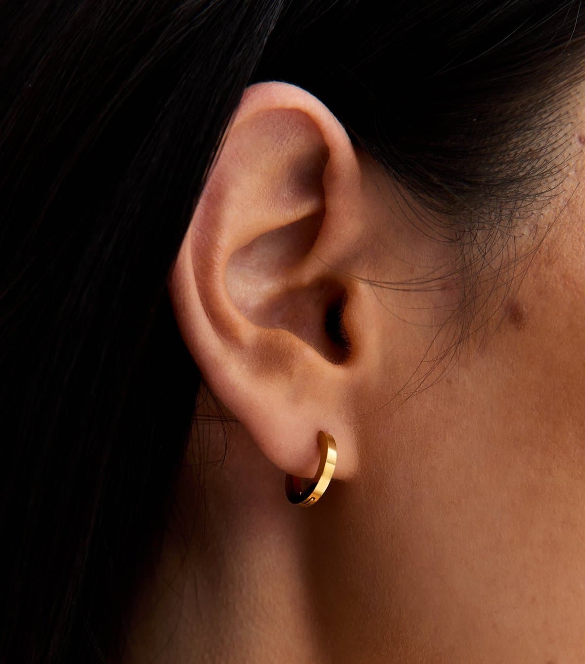 New Look New Look Gold Tone Waterproof Hoop Earrings