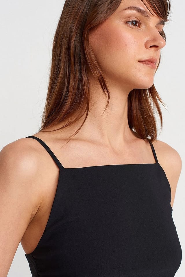 Dilvin Dilvin Women's Sleeveless Bodycon Midi Dress in Black - 3