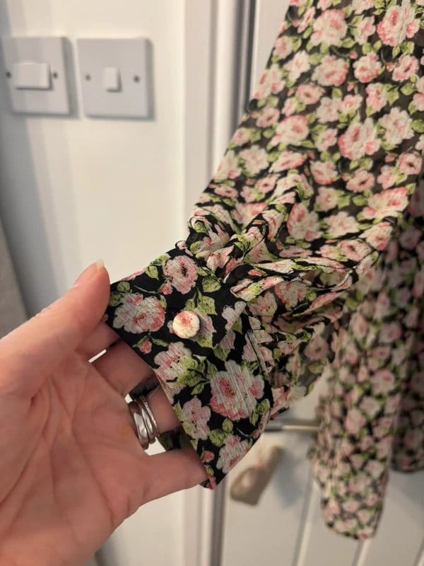 Topshop Floral Print Midi Dress in Multi
