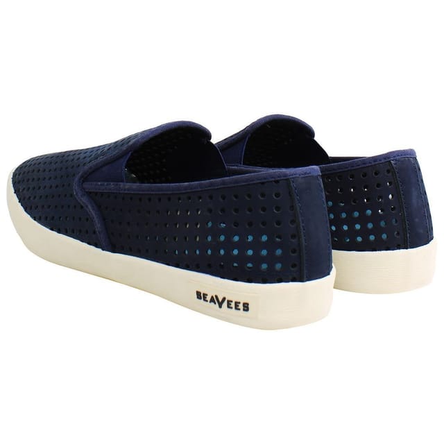 Seavees Seavees Men's Baja Portal Slip-On Blue Nubuck Leather Shoes - 3