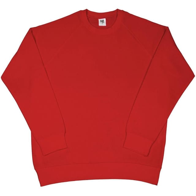 SG SG Men's Raglan Sleeve Crew Neck Sweatshirt in Red - 3