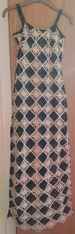 New Look New Look Crochet Cover Up Maxi Dress Size 8Boho Chic Festival Vibe Grannycore