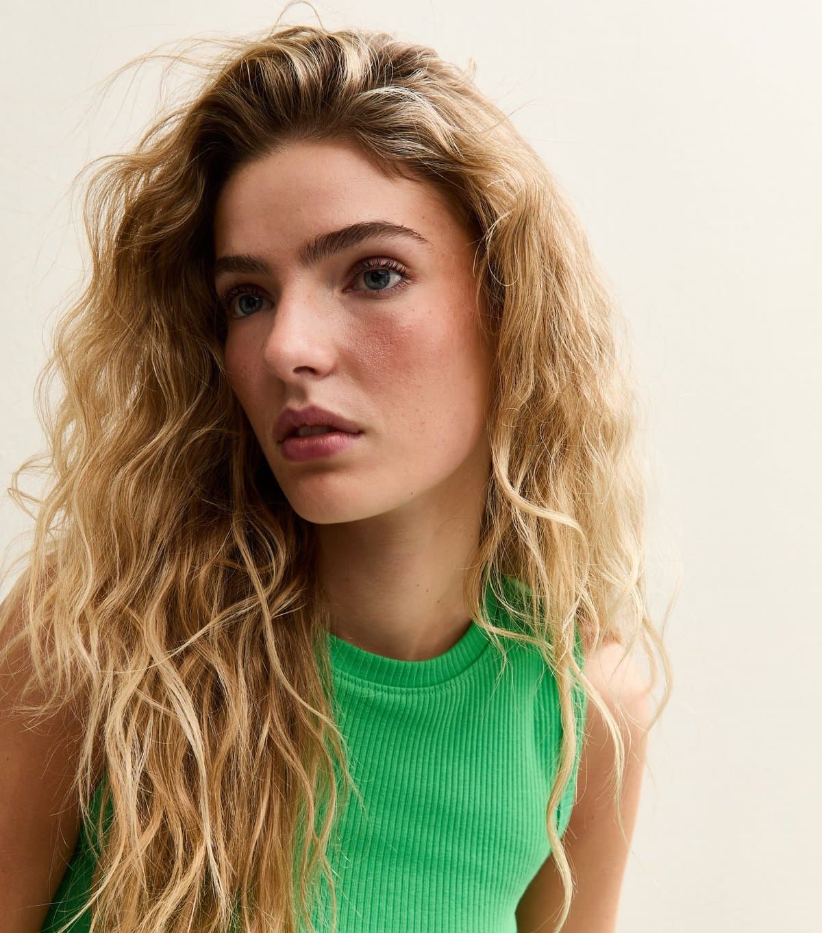 New Look New Look Dark Green Ribbed Tank Top