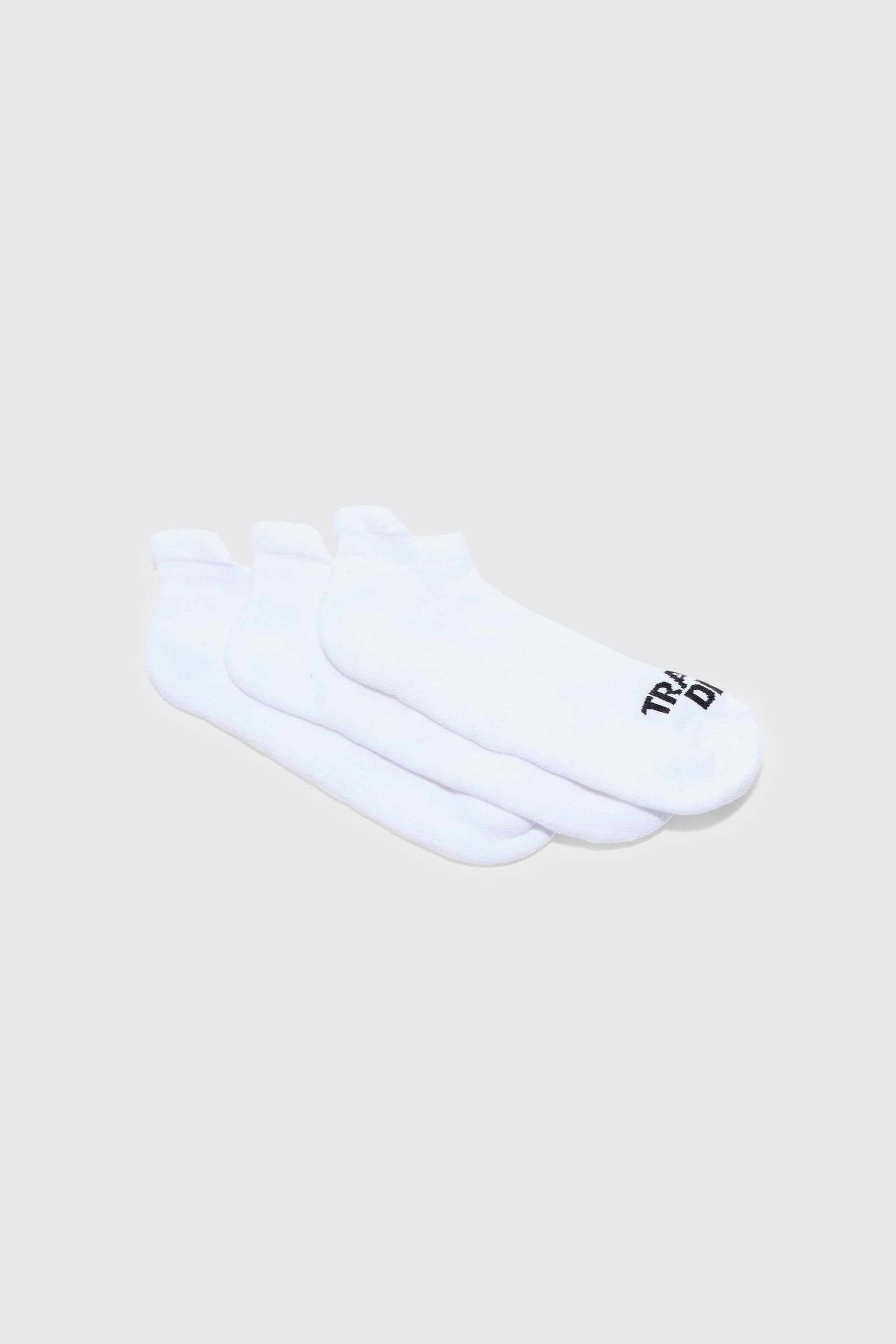 Training Dept. Training Dept. Men's Training Dept Cushioned Trainer 3 Pack Socks in White