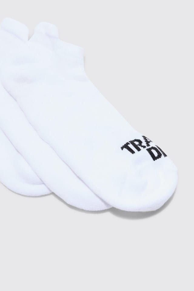 Training Dept. Training Dept. Men's Training Dept Cushioned Trainer 3 Pack Socks in White - 3