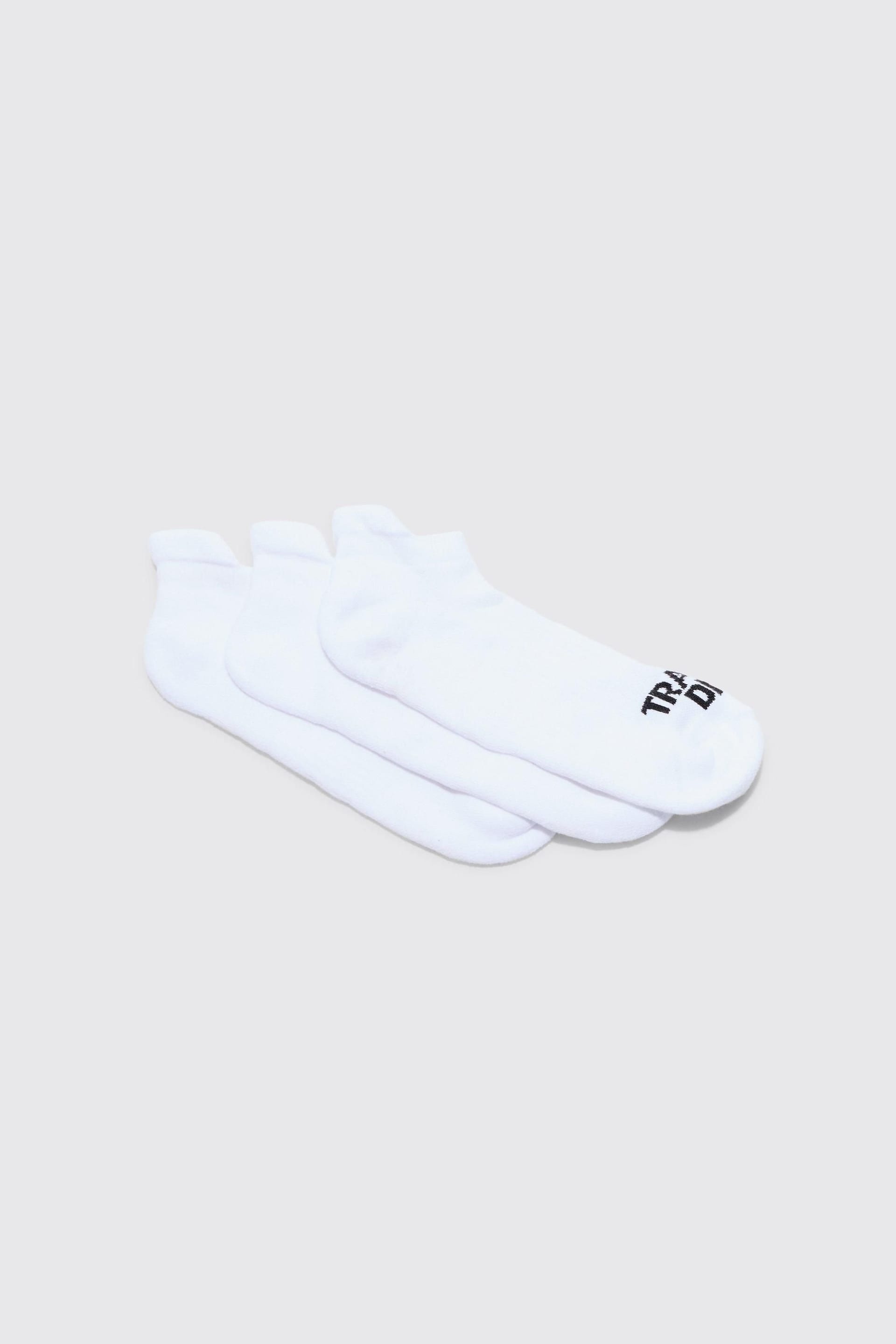 Training Dept. Training Dept. Men's Training Dept Cushioned Trainer 3 Pack Socks in White - 4