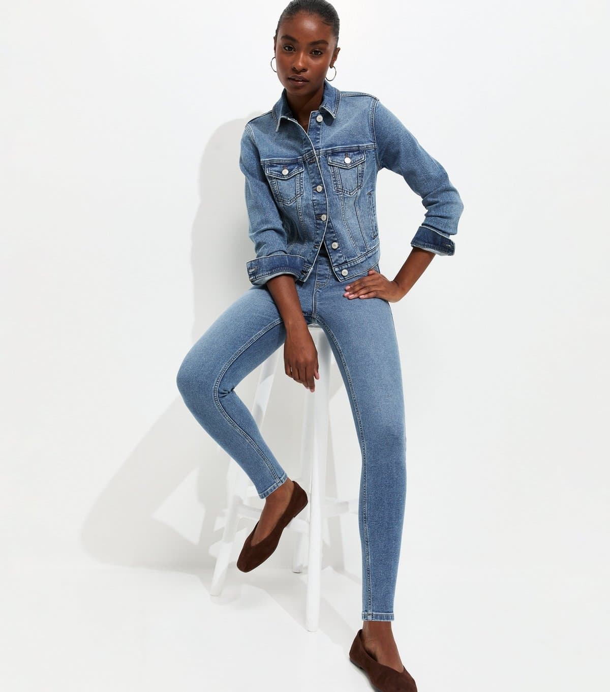 New Look New Look Blue Stretch Denim Skinny Jeggings