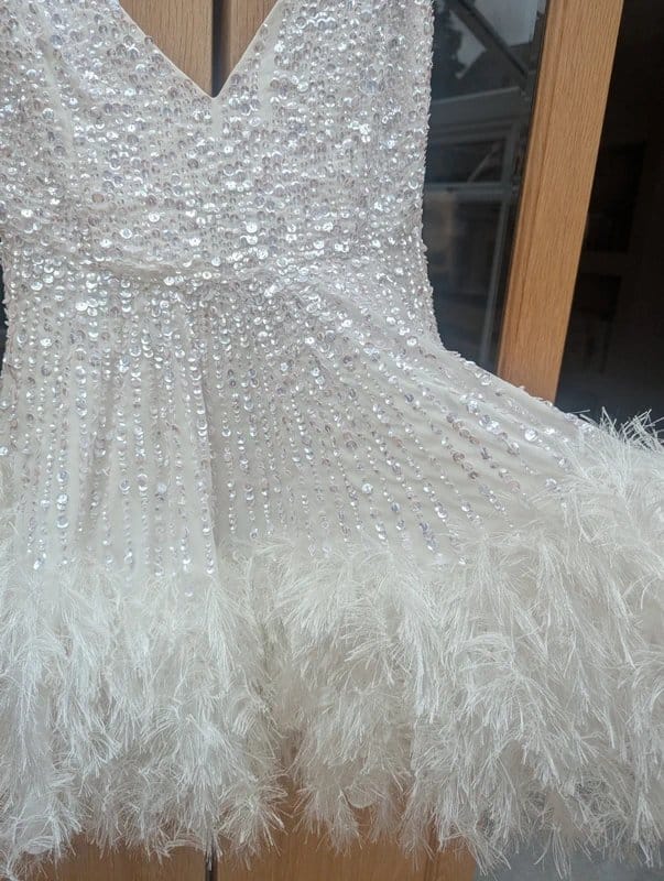 ASOS Edition White Sequin Dress