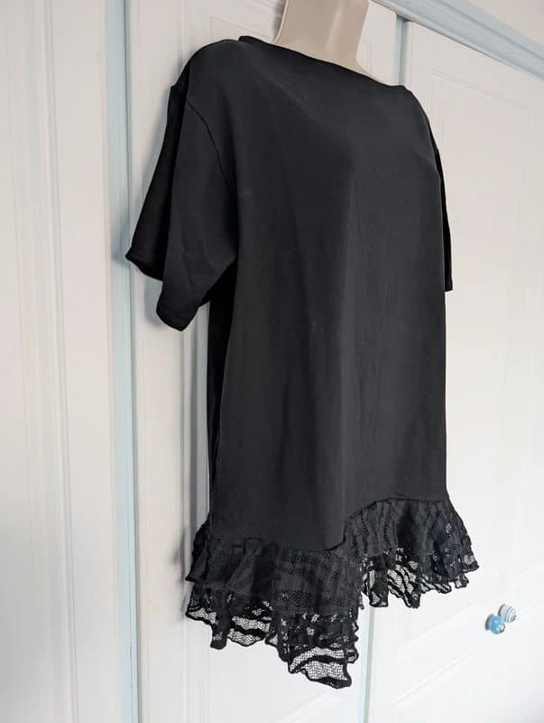 ASOS ASOS Design slash neck mini dress with lace skirt size 4-6