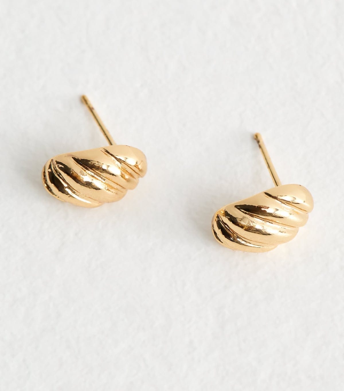 New Look 18ct Gold Plated Textured Earrings New Look - 4