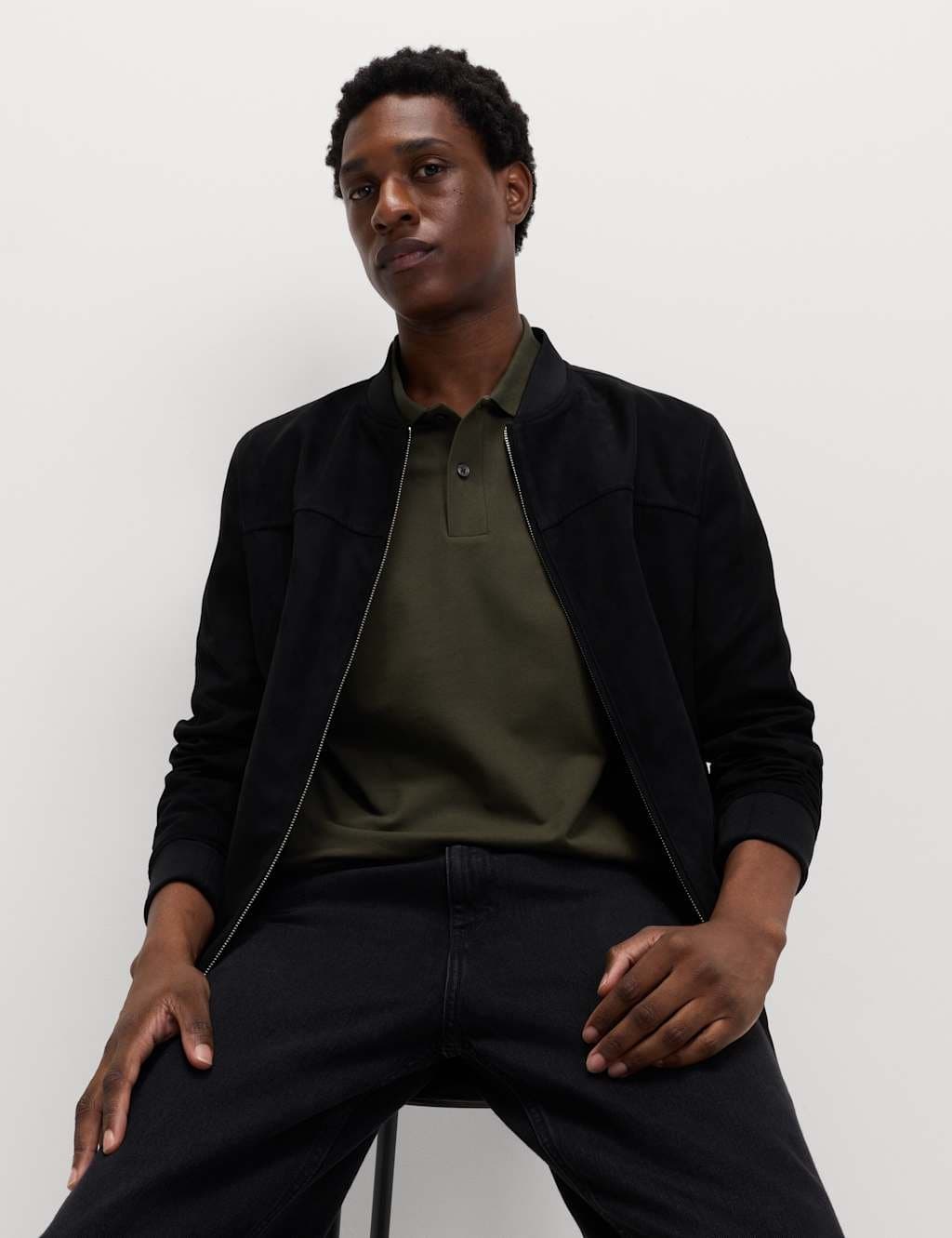 Marks & Spencer M&S Ultimate Regular Fit Pique Polo Shirt Dark Khaki