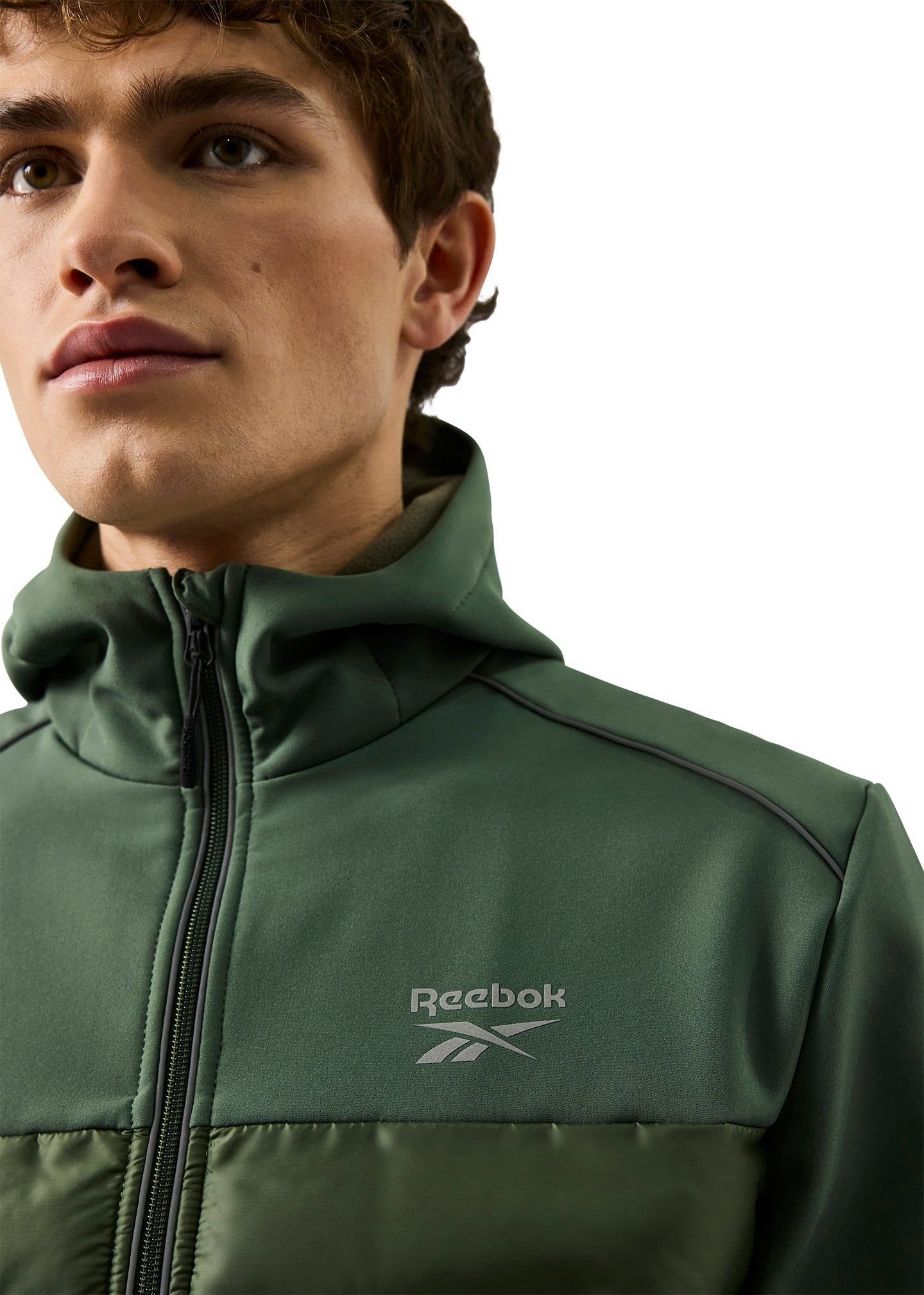 Reebok Reebok Men's Heywood Hybrid Jacket in Bottle Green - 4