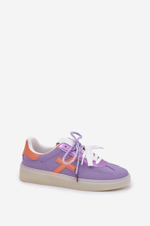 Love Lace Love Lace Women's Sport Shoes Suede Low Cut Rounded Toe Lace Up Classic in Violet - 2
