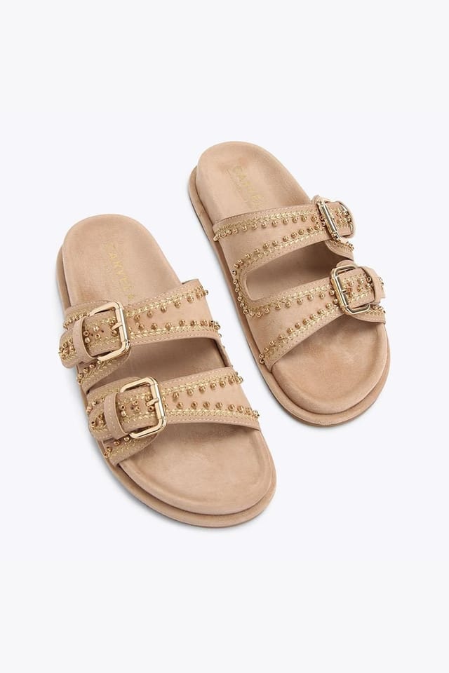 Carvela Carvela Women's 'Valeria' Fabric Sandals in Taupe - 2