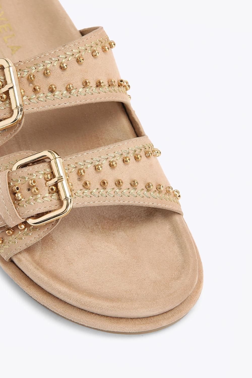 Carvela Carvela Women's 'Valeria' Fabric Sandals in Taupe - 4