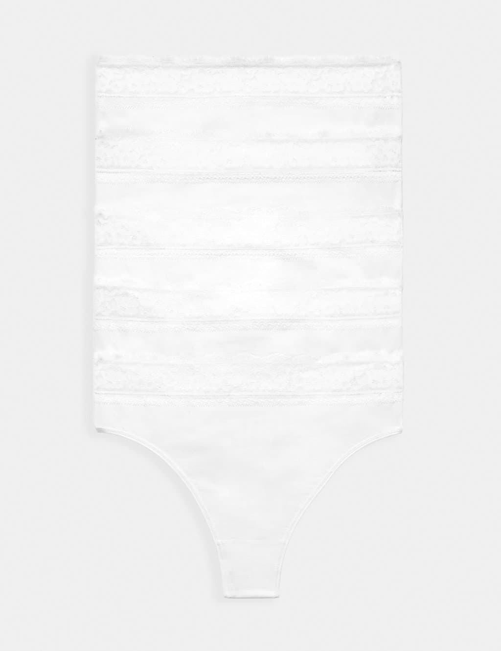 Marks & Spencer M&S 5pk Cotton Blend High Waisted Thongs White
