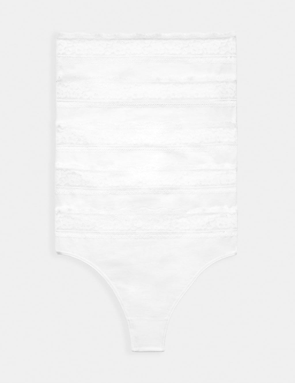 Marks & Spencer M&S 5pk Cotton Blend High Waisted Thongs White - 1