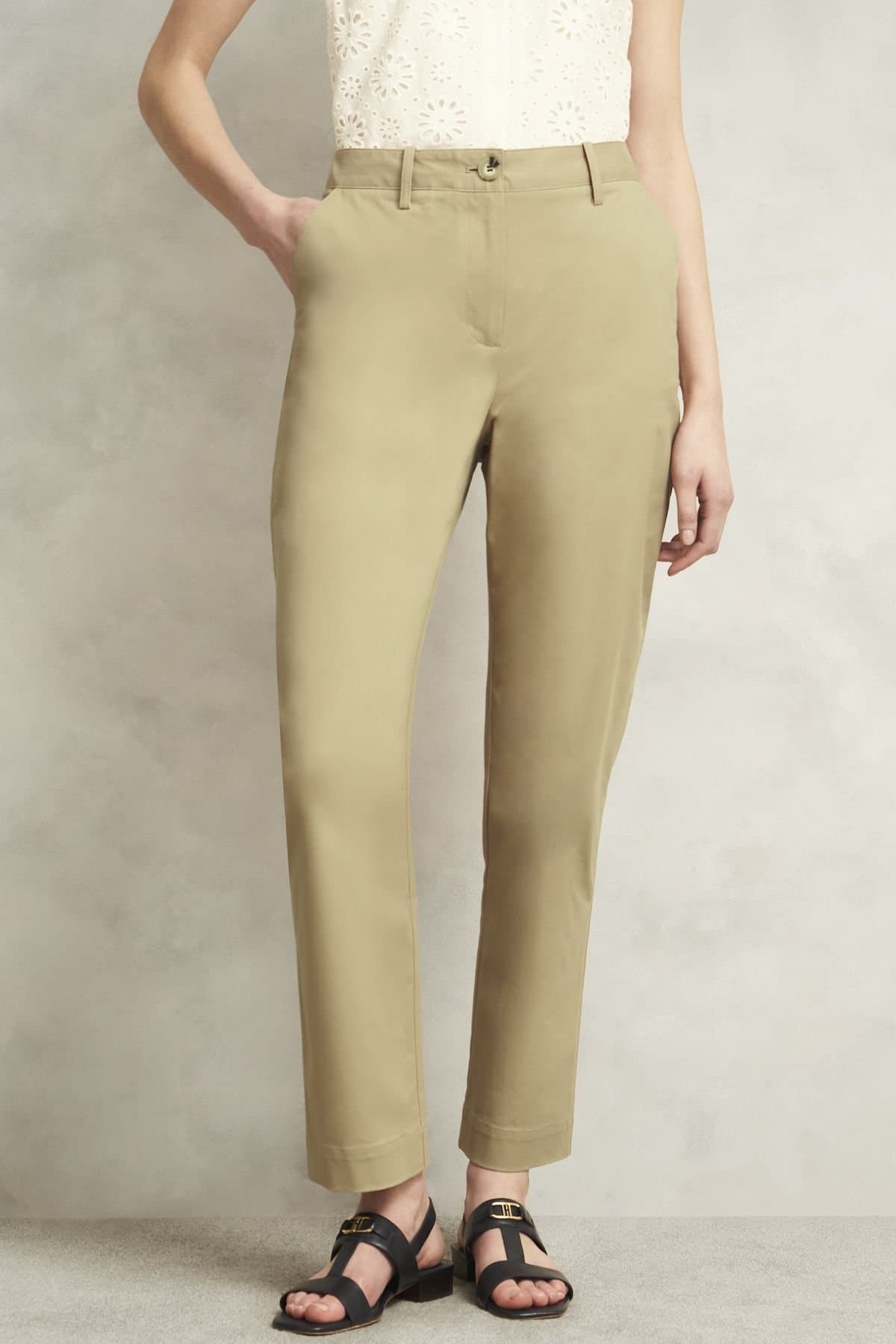 Hobbs London Hobbs London Light Tan Chino Trousers for Women