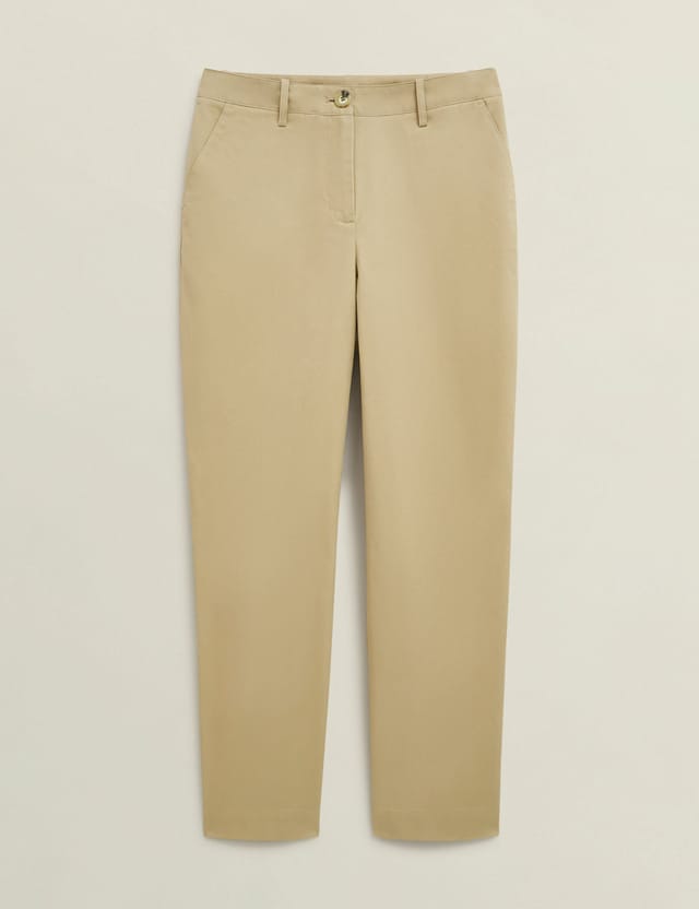 Hobbs London Hobbs London Women's Noa Chino Trouser in Light Tan - 2