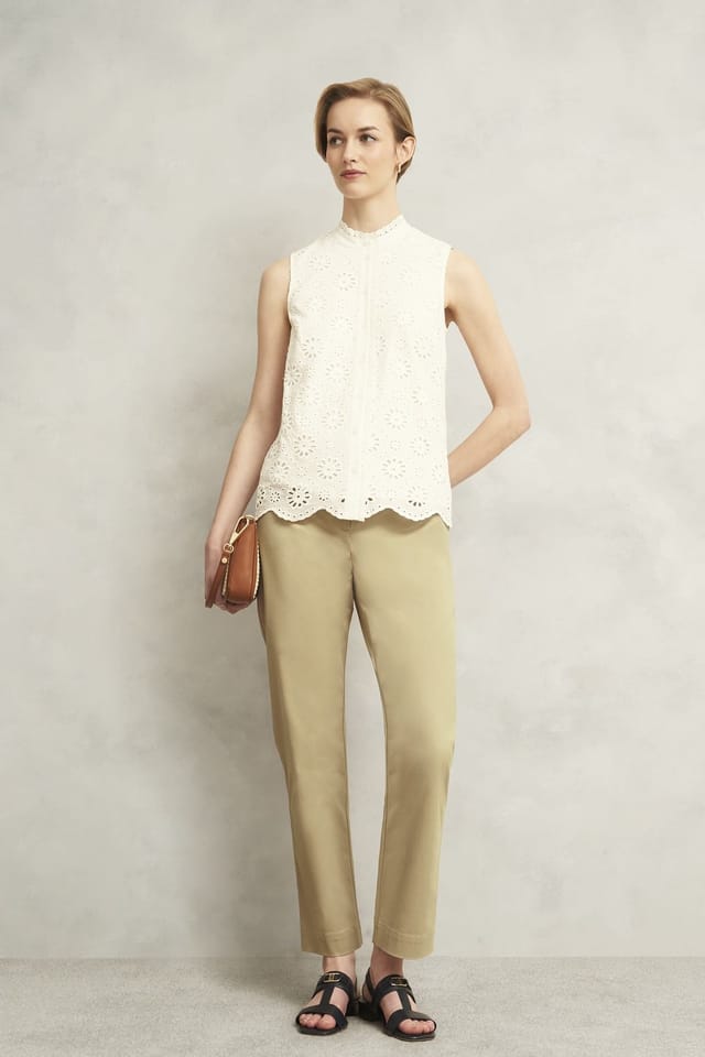 Hobbs London Hobbs London Women's Noa Chino Trouser in Light Tan - 3