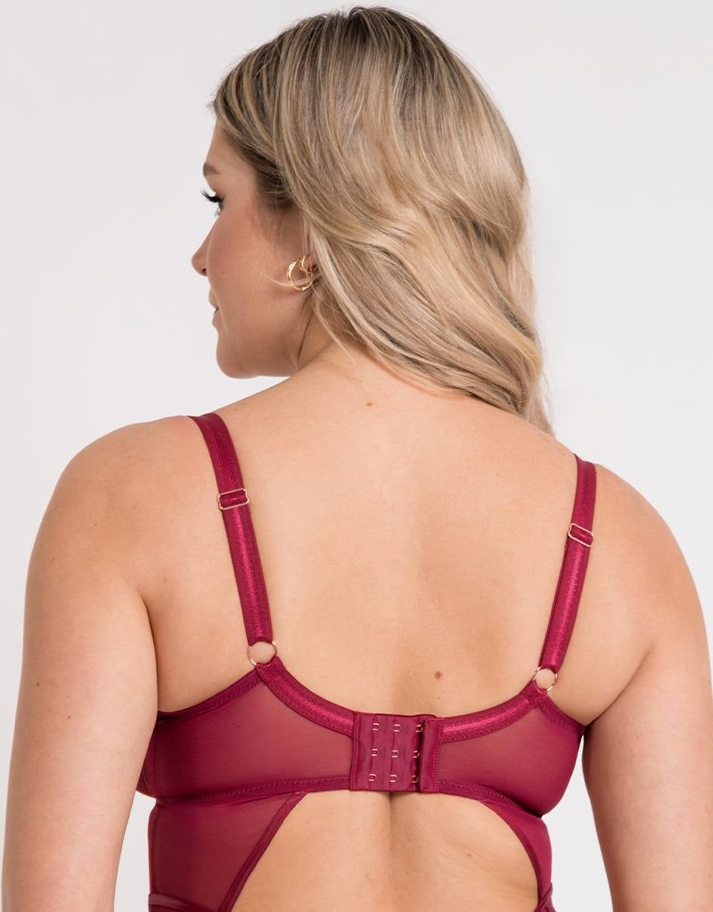 Scantilly Scantilly Women's Suspense Plunge Bodysuit in Purple - 4