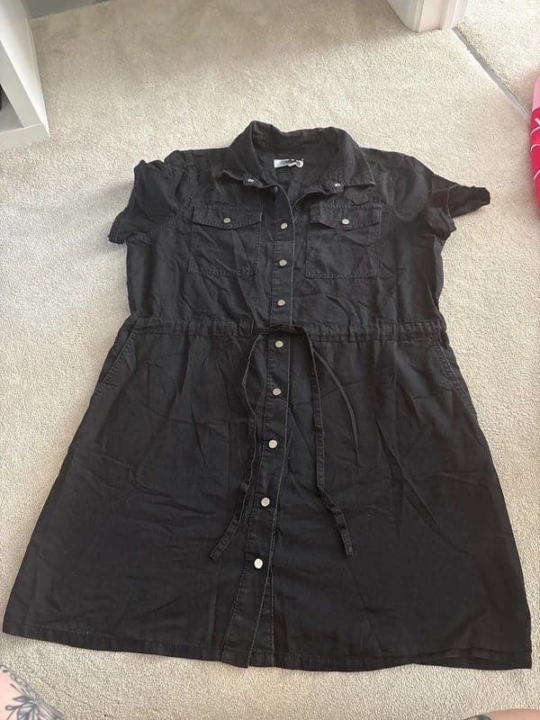 Women’s black popper dress size 16