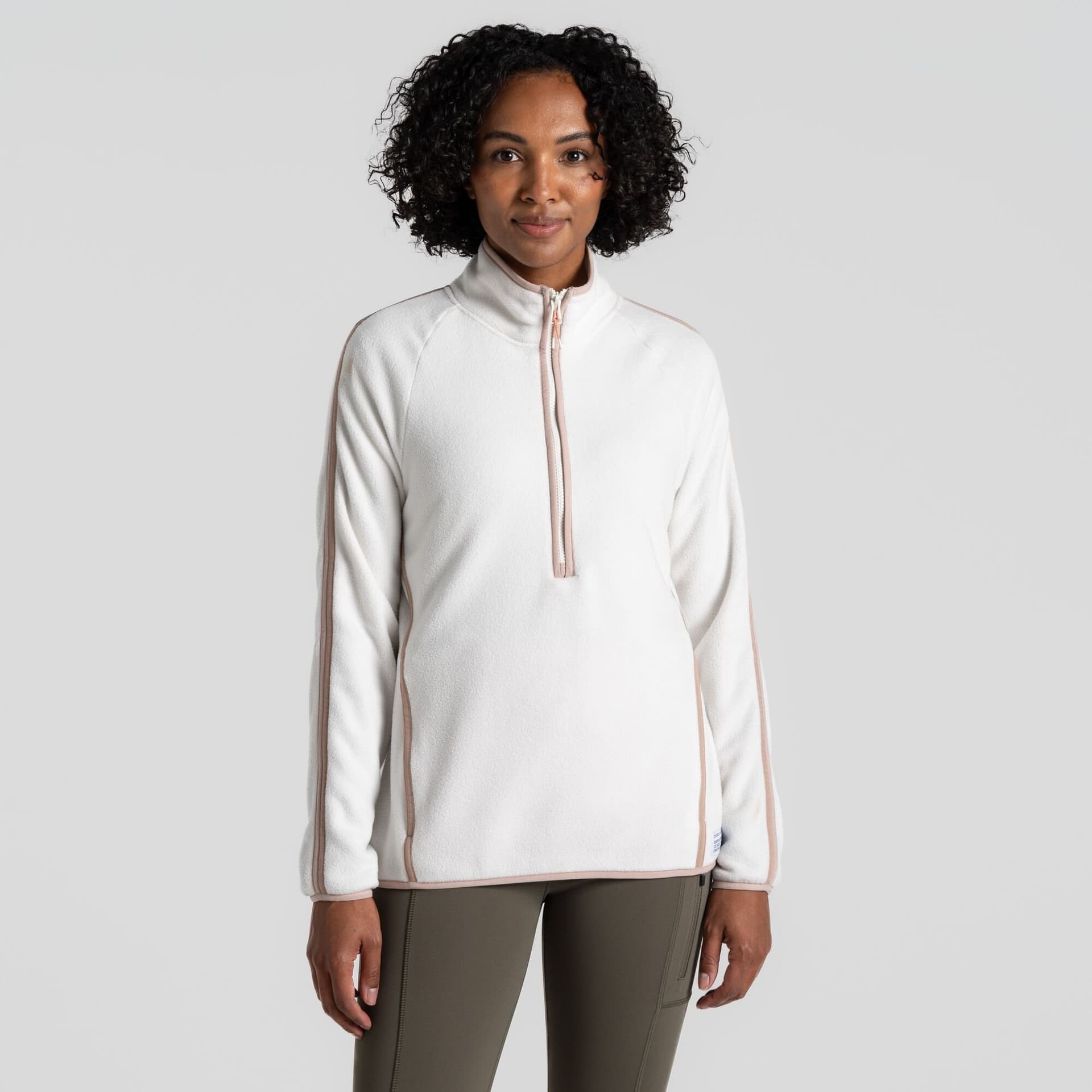 Craghoppers Craghoppers Women's CO2 Renu Relaxed Insulating Microfleece Half Zip Top in Beige