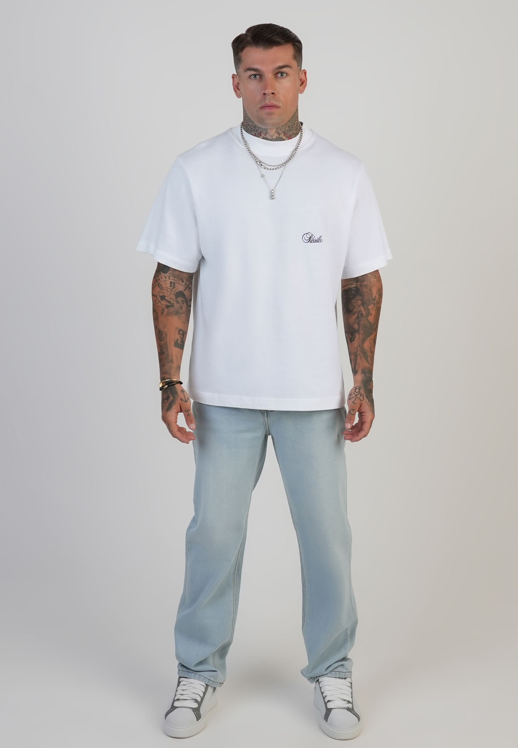 SikSilk SikSilk Men's Straight Fit Jeans in Light Blue - 4