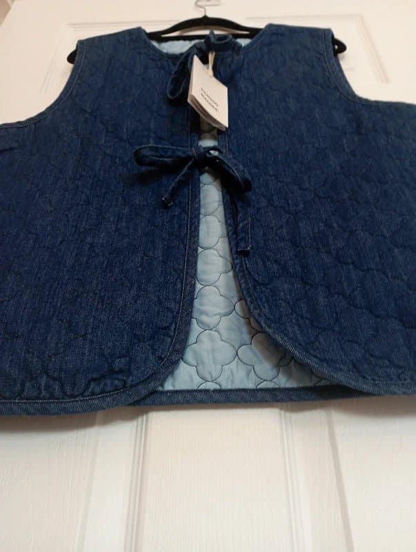 Damson Madder Damson Madder | Indigo blue Tilly quilted denim gilet UK 12 BNWT £85