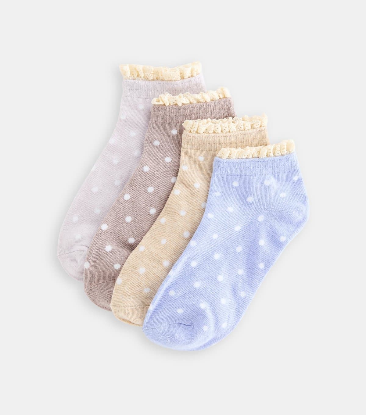 New Look Pack of 4 Multicoloured Polka Dot Socks New Look